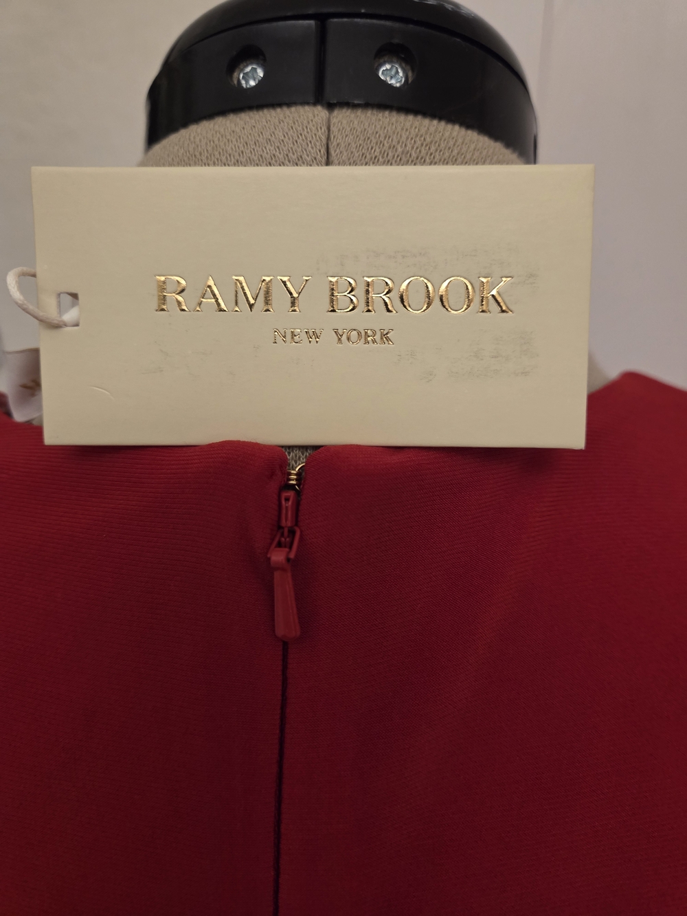 Ramy Brook Red Plunge Ruched Dress - Picture 8 of 12
